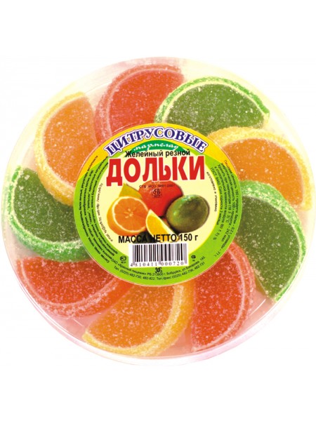 Мармелад фас. Цитрусовые Дольки 150 г*30шт Кр.Пищевик Мармелад фас. Цитрусовые Дольки 150 г*30шт Кр.Пищевик